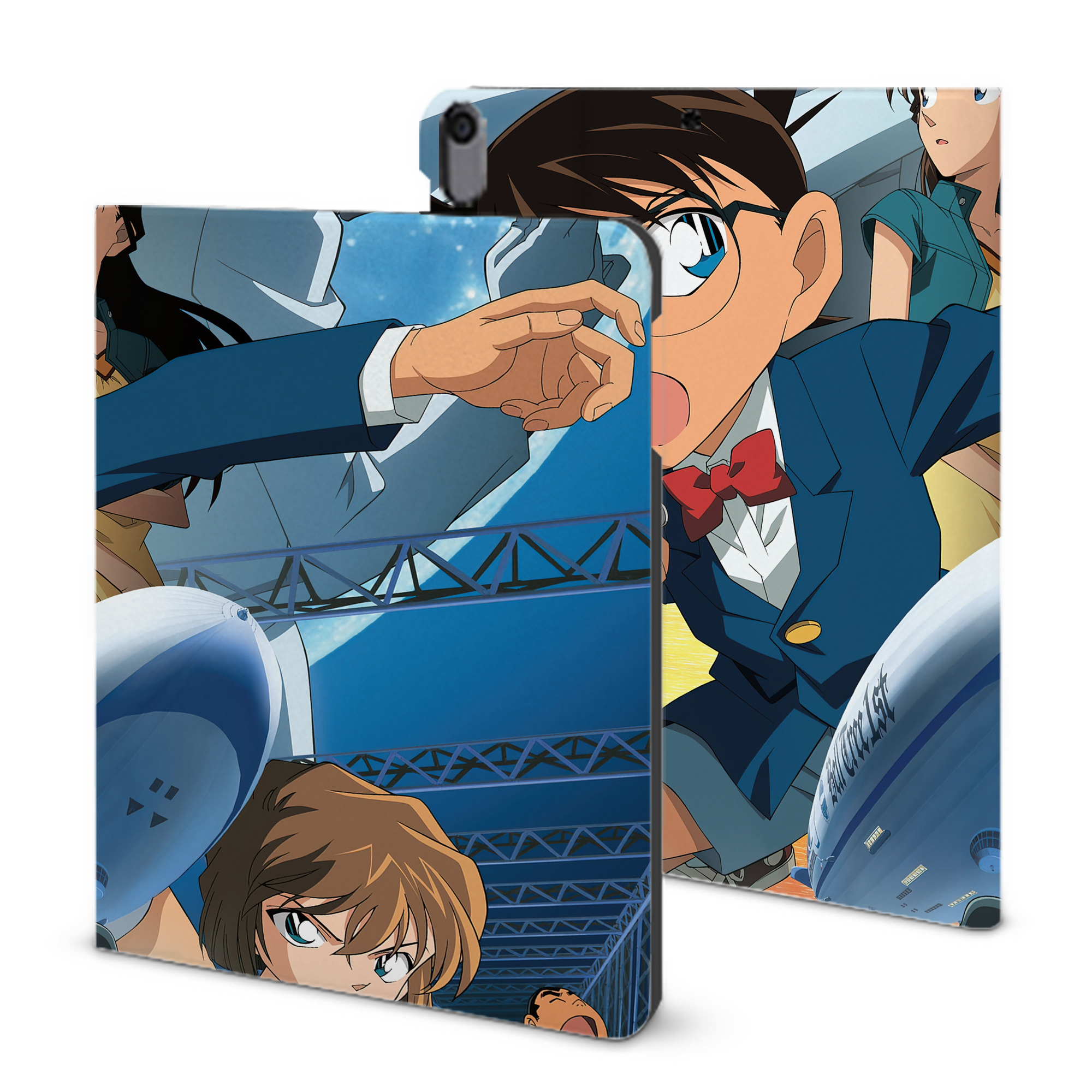 （画像用） 名探偵コナン Detective Conan IPad ケース ブック型 PUレザー TPU 耐衝撃 軽量 薄型 ペン収納なし 全面保護 IPad 各モデル対応